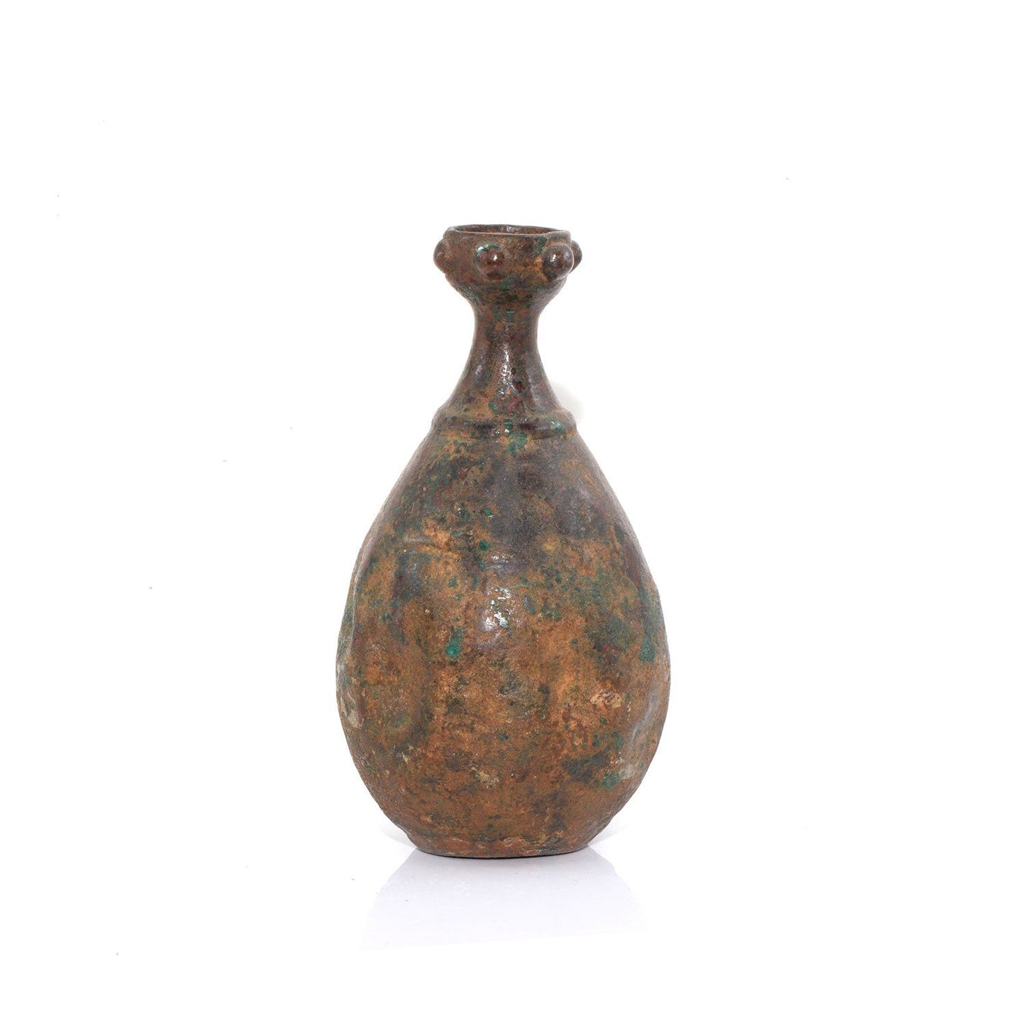 An early Islamic Bronze Oil Bottle, ca. 10th century CE
