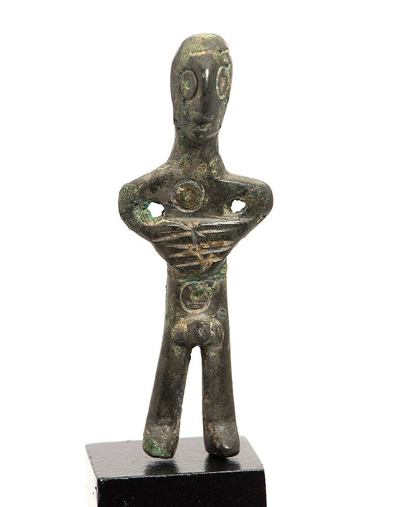 A Luristan Bronze Ithyphallic figure of a Man, ca. 2nd millennium BCE