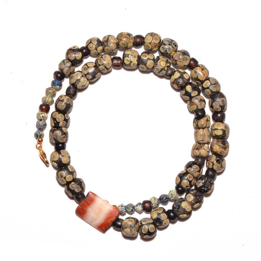 A good Carthaginian Glass "Eye" Bead Necklace, ca. 3rd century BCE