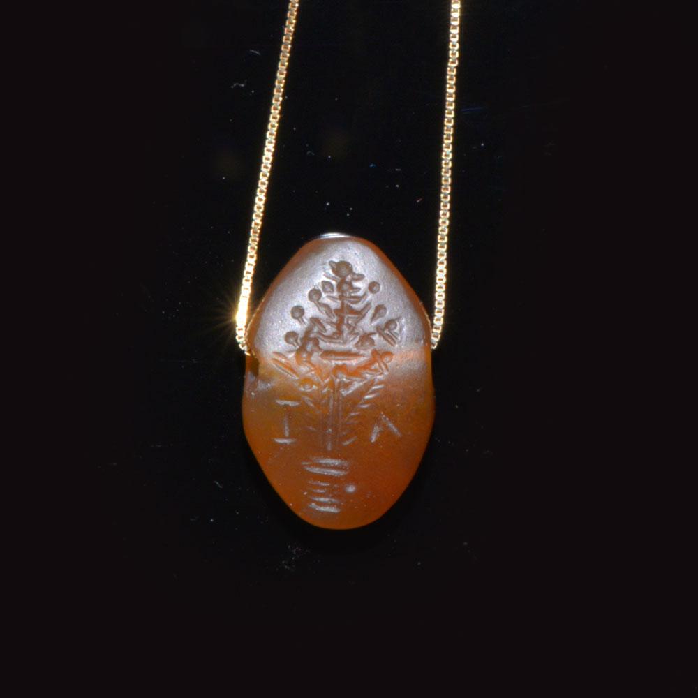 A Near Eastern Carnelian Tree of Life Intaglio, Hellenistic Period, 3rd - 1st century BCE