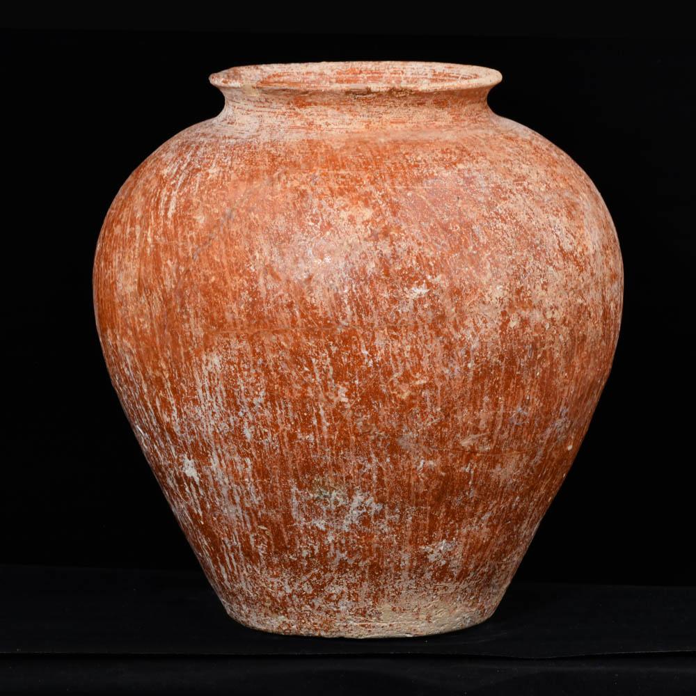 A Canaanite Piriform Redware Jar, Early Bronze Age, ca. 3rd millennium BCE