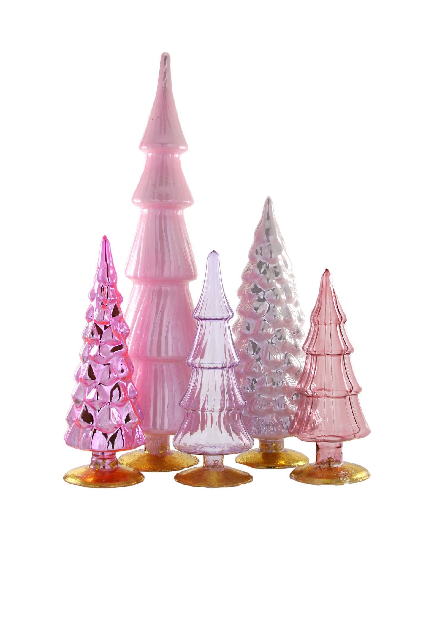 Hue Trees in Rose (Set of Five) Holiday Decor
