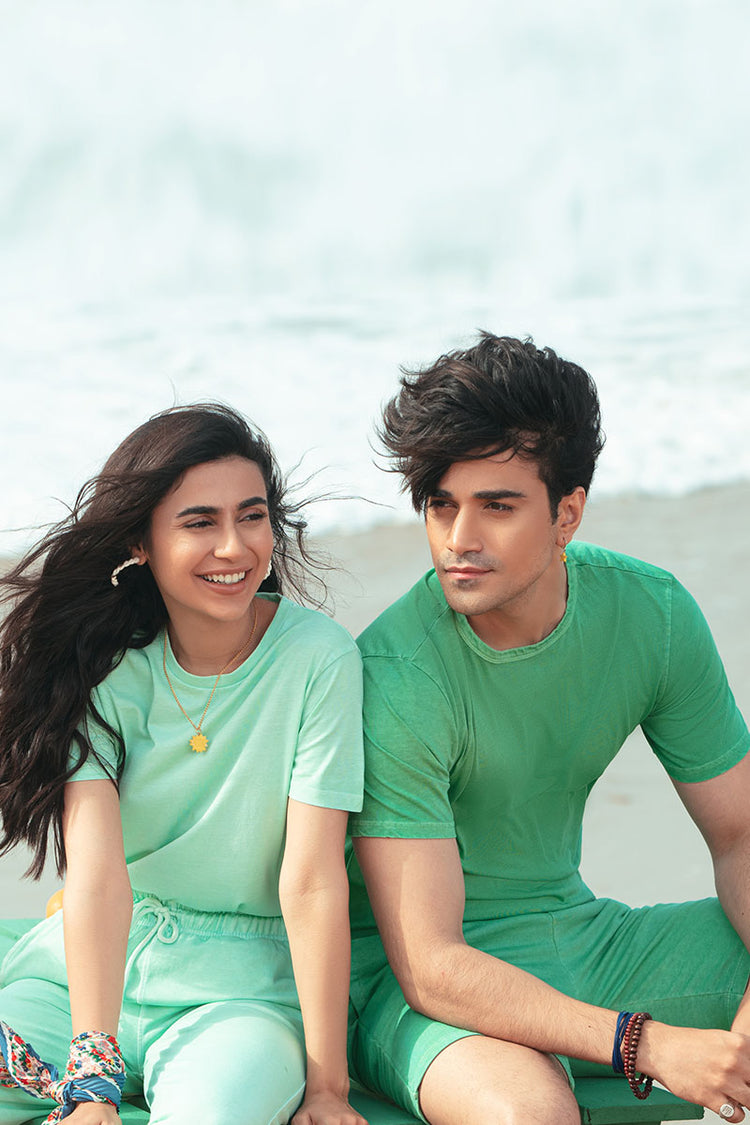 START - Green Custom fit Sand Wash Tee