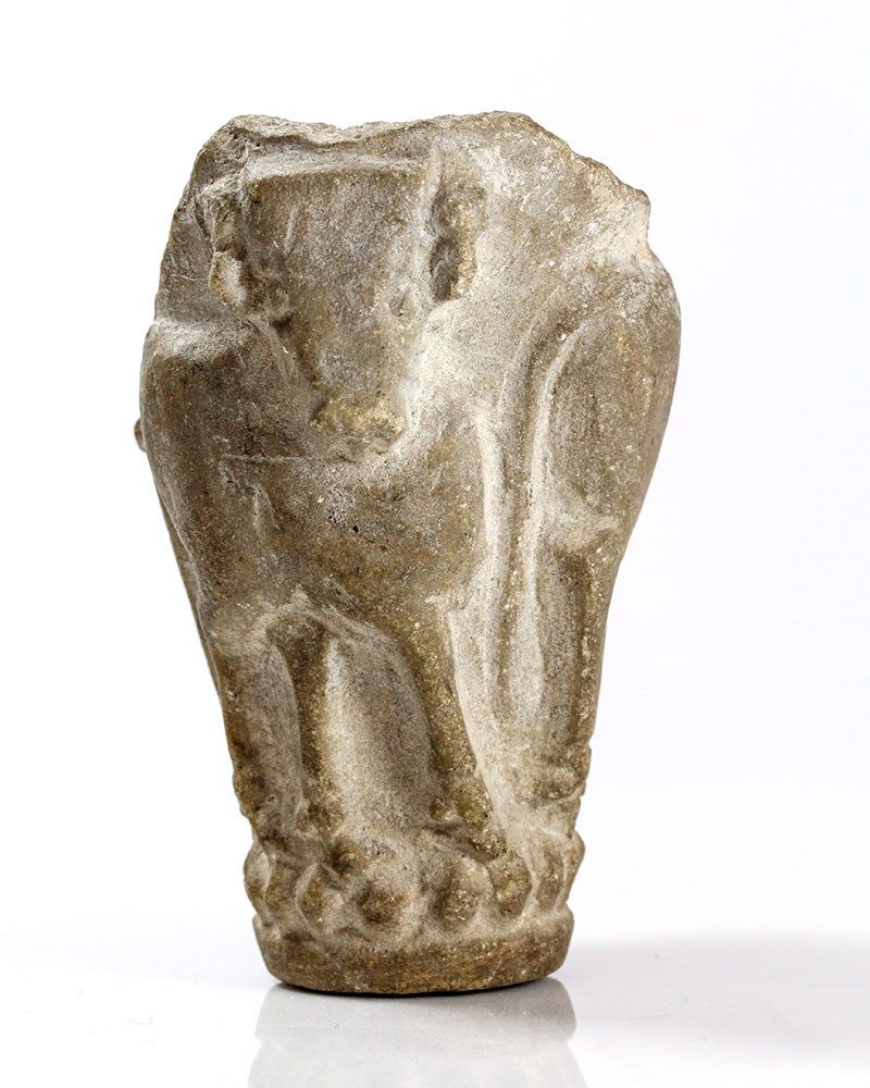 A Sumerian Limestone Bull Cup, Late Uruk/Jemdet Nasr Period, ca. 3100-2900 BCE