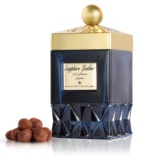 Bakhoor Maamoul Sapphire Leather 70gm Incense Ibraheem Al Qurashi Perfumes