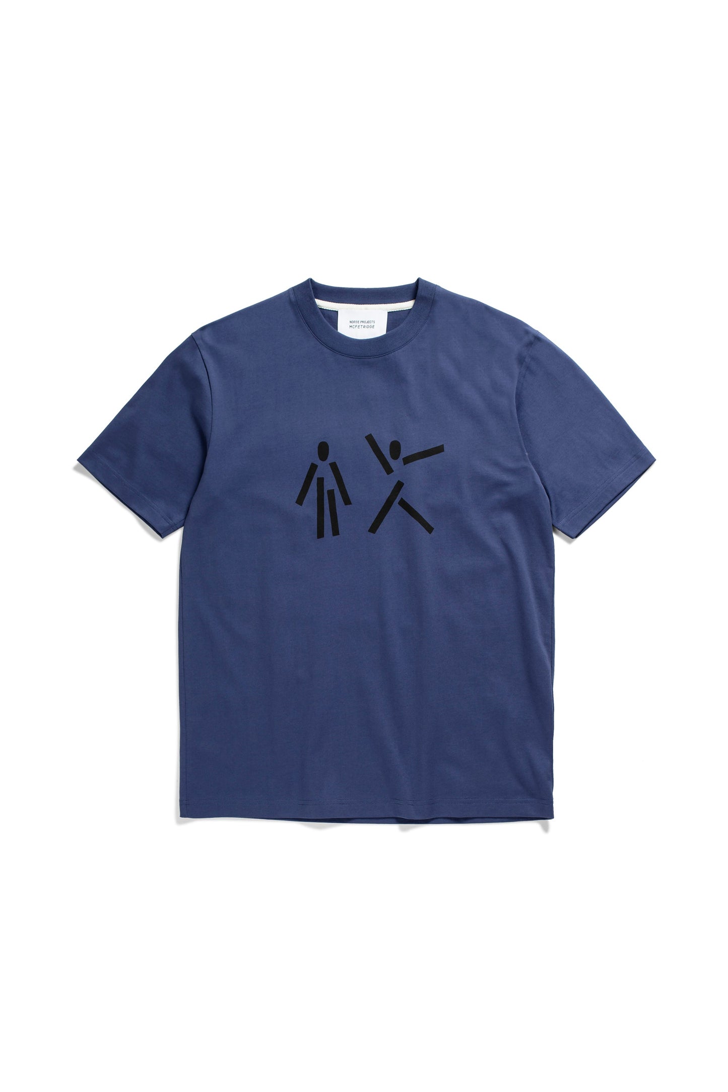 Norse Projects x GM Johannes Dancing Men T-Shirt in Hydrone Blue