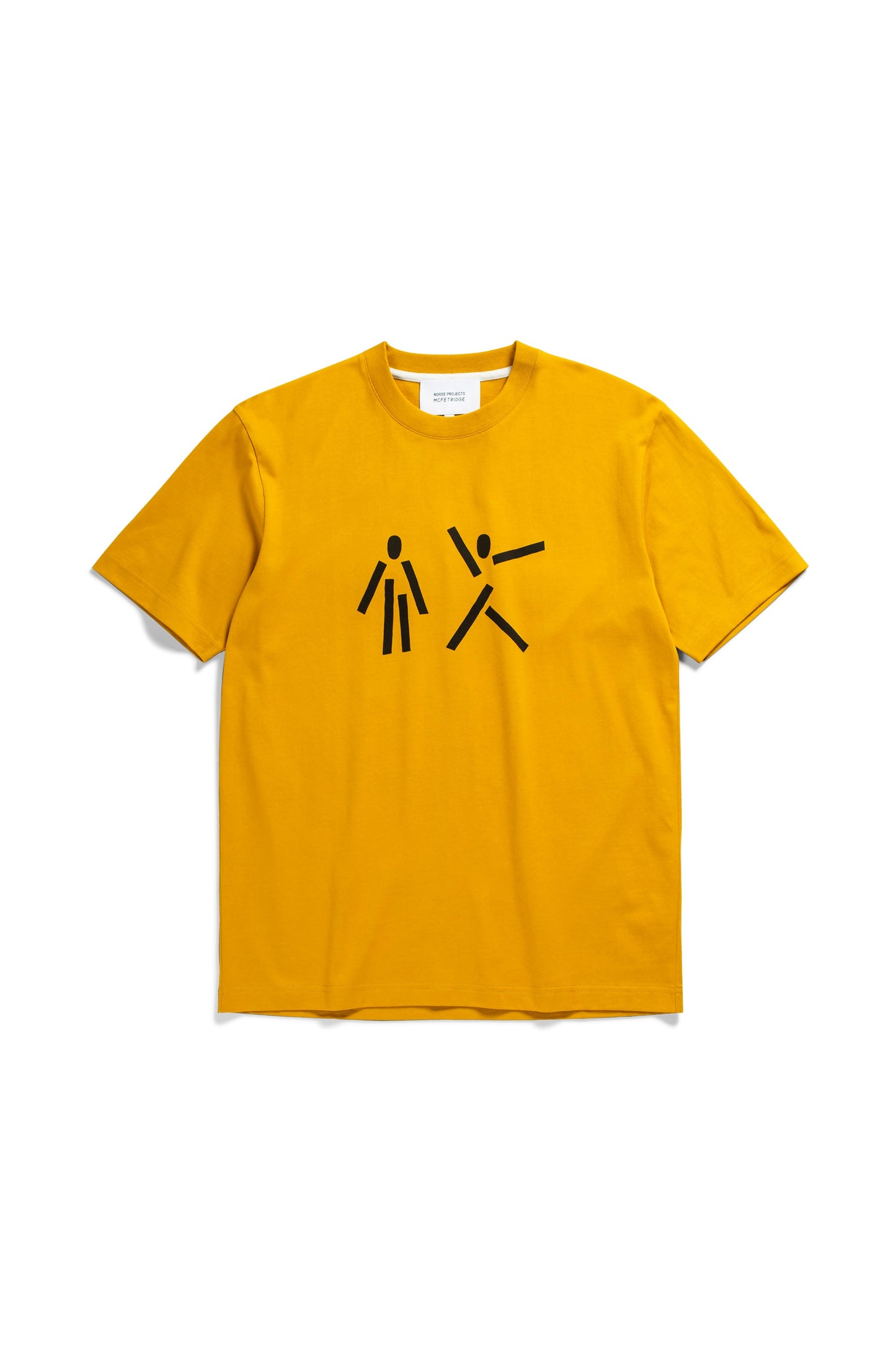 Norse Projects x GM Johannes Dancing Men T-Shirt in Turmeric Yellow