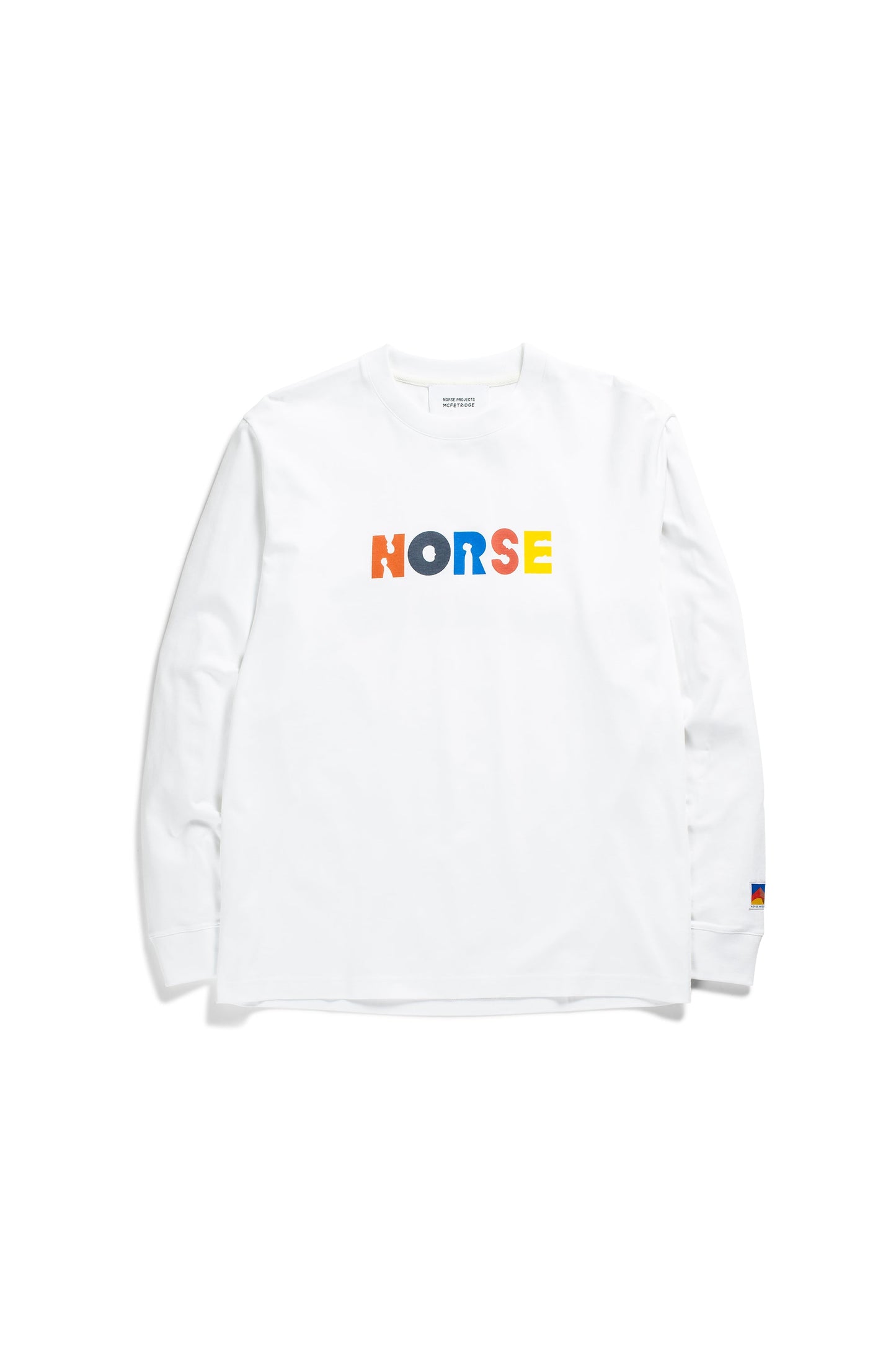 Norse Projects x GM Johannes Logo Long Sleeve T-Shirt in White