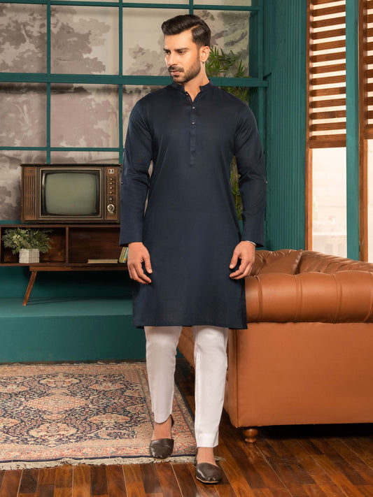 Self Jacquard Kurta