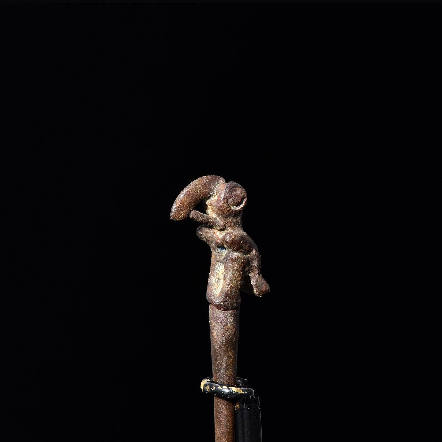 A Moche-Chimu Copper Toucan Coca Spoon, ca. 1100- 1450 CE