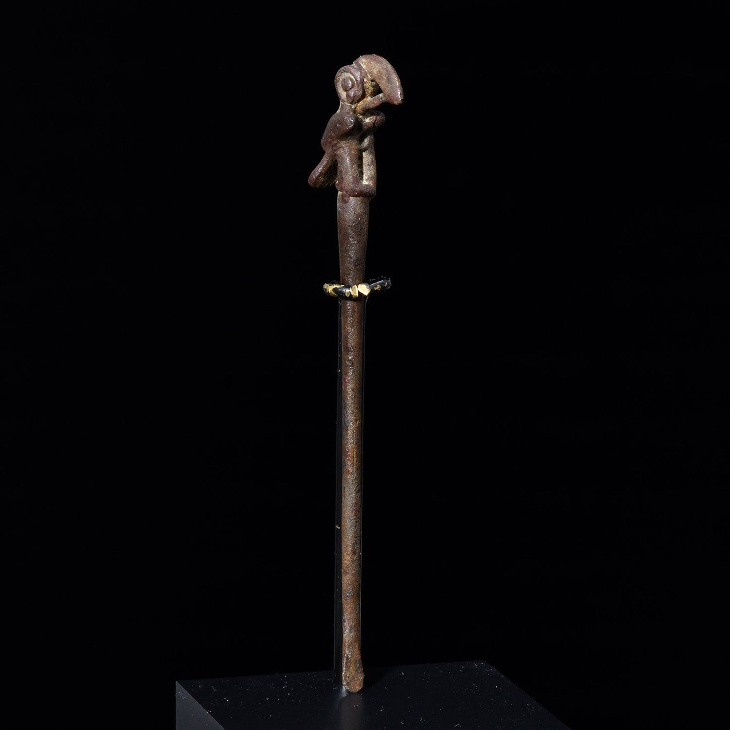 A Moche-Chimu Copper Toucan Coca Spoon, ca. 1100- 1450 CE