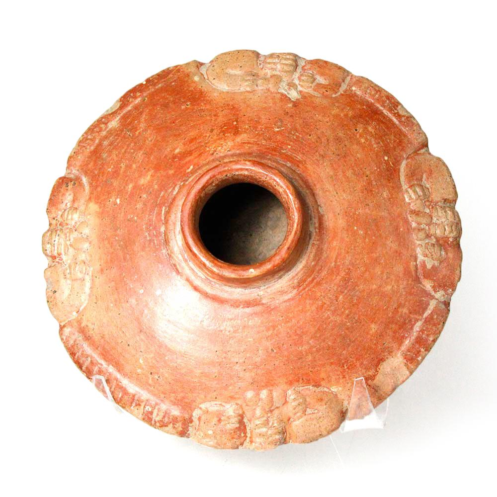 A Chorrera Orangeware Saucer form Olla, ca. 9th - 4th century BCE