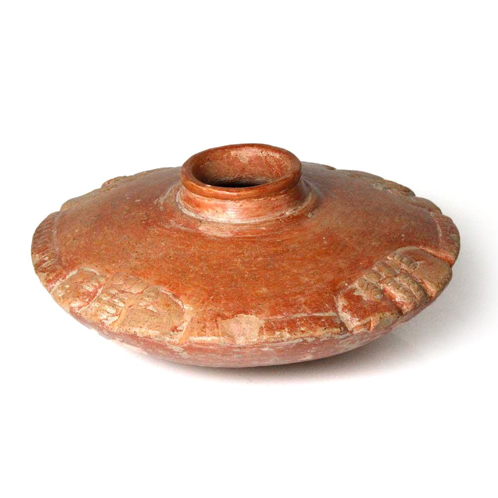 A Chorrera Orangeware Saucer form Olla, ca. 9th - 4th century BCE