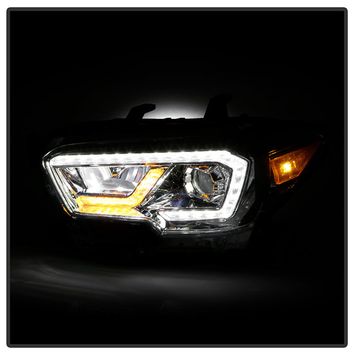 xTune Toyota Tacoma 16-19 SR & SR5 Model LED DRL Projector Headlights- Chrome PRO-JH-TTA16-FLED-SR-C (spy9050077)