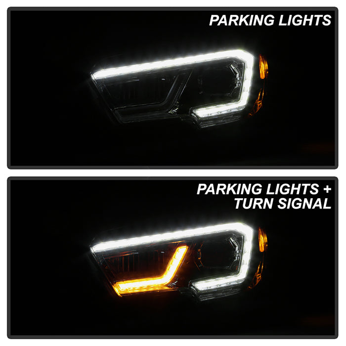 xTune Toyota Tacoma 16-19 TRD Model LED DRL Projector Headlights- Chrome PRO-JH-TTA16-FLED-TRD-C (spy9050091)