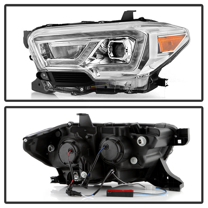 xTune Toyota Tacoma 16-19 TRD Model LED DRL Projector Headlights- Chrome PRO-JH-TTA16-FLED-TRD-C (spy9050091)