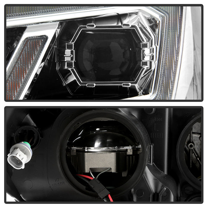 xTune Toyota Tacoma 16-19 TRD Model LED DRL Projector Headlights- Chrome PRO-JH-TTA16-FLED-TRD-C (spy9050091)