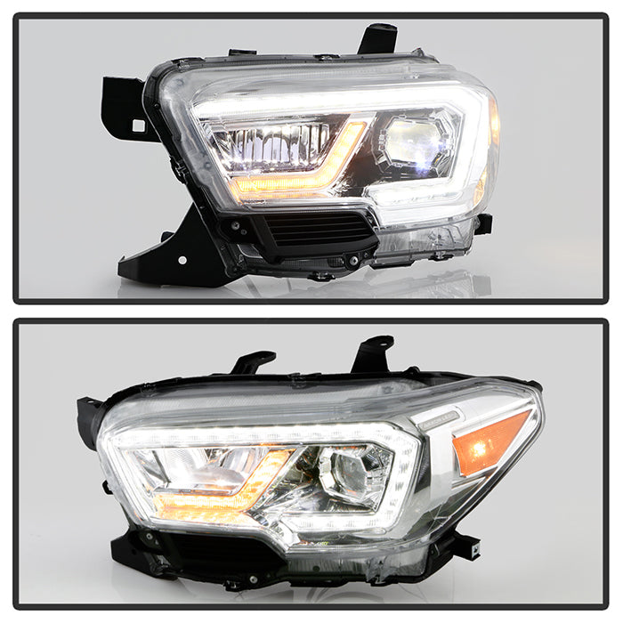 xTune Toyota Tacoma 16-19 TRD Model LED DRL Projector Headlights- Chrome PRO-JH-TTA16-FLED-TRD-C (spy9050091)