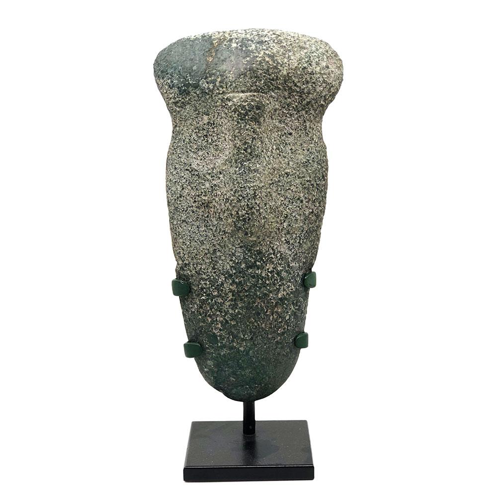 A Mezcala Greenstone Head, ca. 800 - 200 BCE