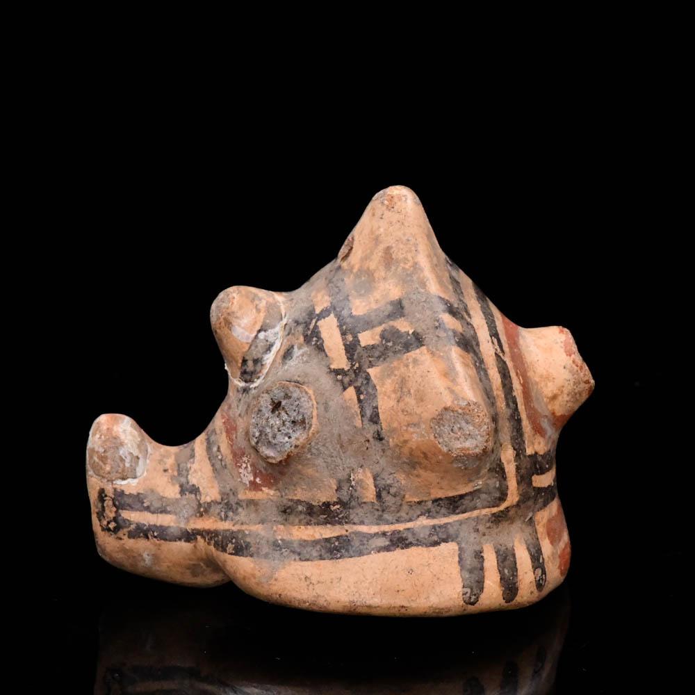 A Costa Rican Pottery Conch Shell Whistle, ca. 800 - 1500 CE