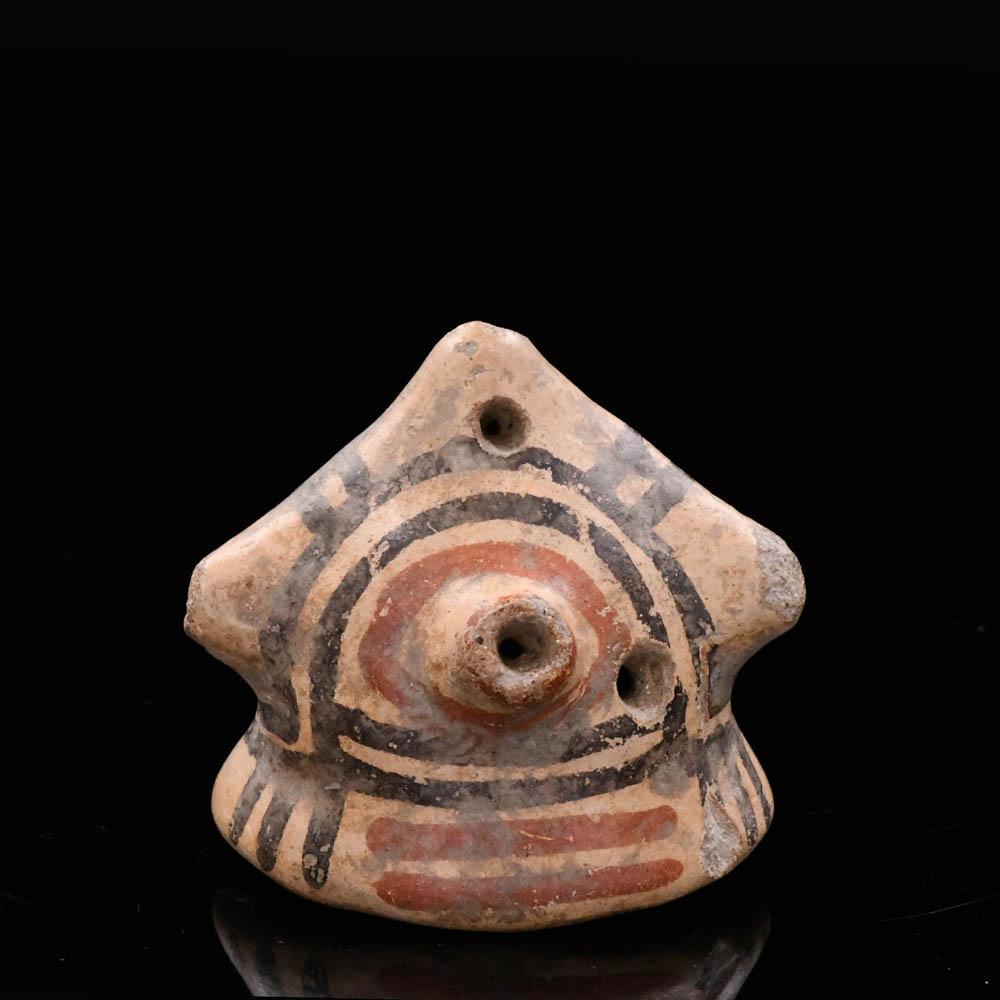 A Costa Rican Pottery Conch Shell Whistle, ca. 800 - 1500 CE