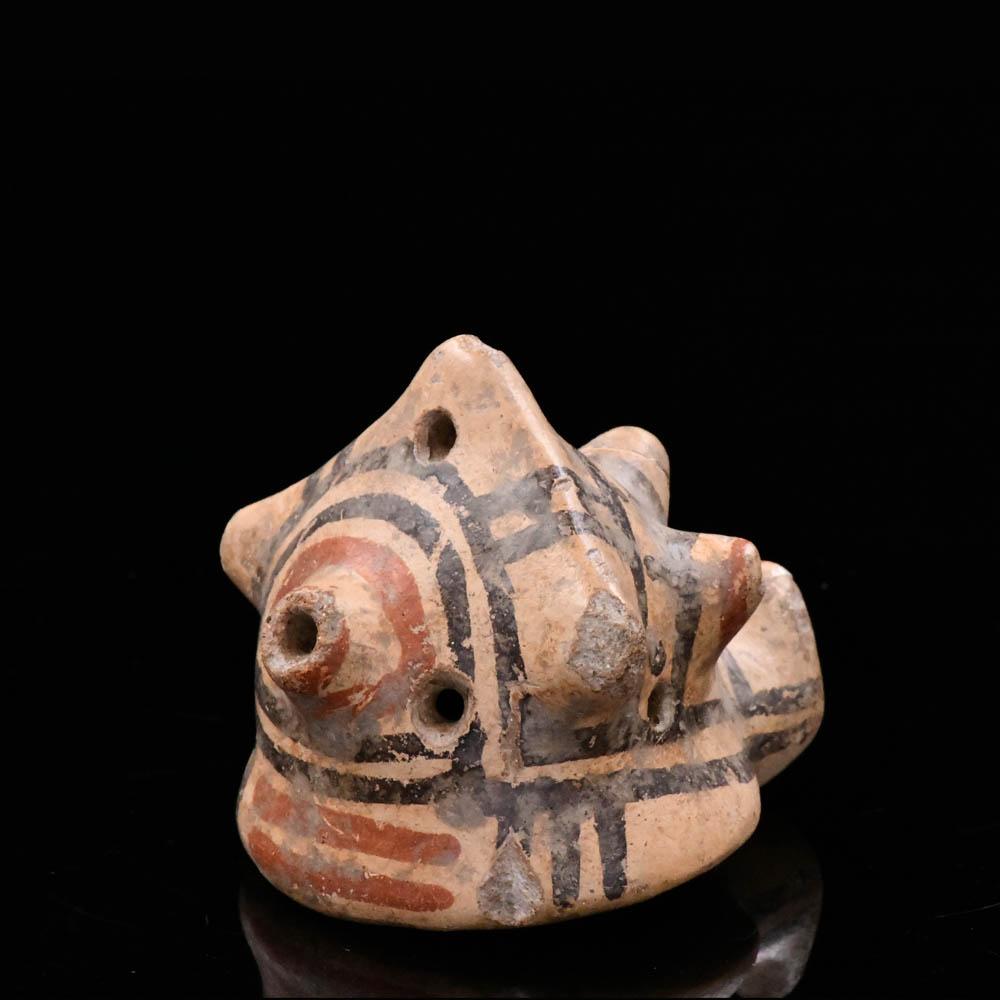 A Costa Rican Pottery Conch Shell Whistle, ca. 800 - 1500 CE