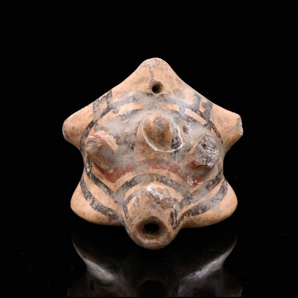 A Costa Rican Pottery Conch Shell Whistle, ca. 800 - 1500 CE