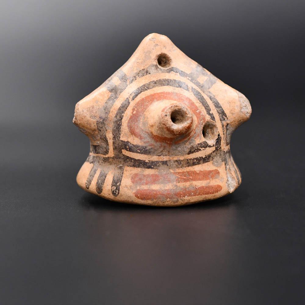 A Costa Rican Pottery Conch Shell Whistle, ca. 800 - 1500 CE