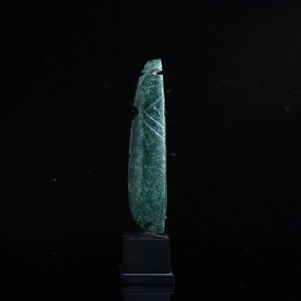 A Nephrite Heirloom Half Celt, Guanacaste, Costa Rica  ca. 800 CE