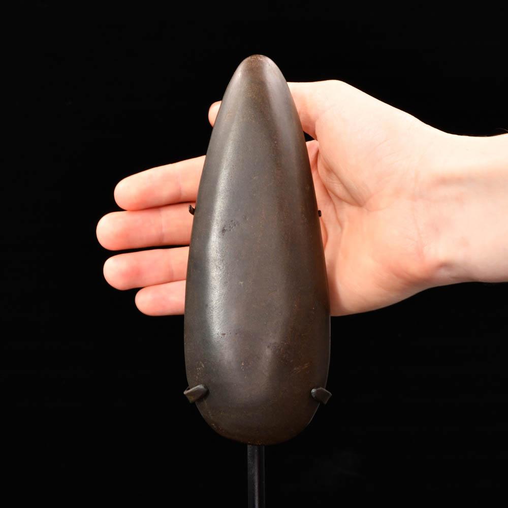 An Olmec Greenstone Celt, Early Formative Period, ca. 1150 to 550 BCE.