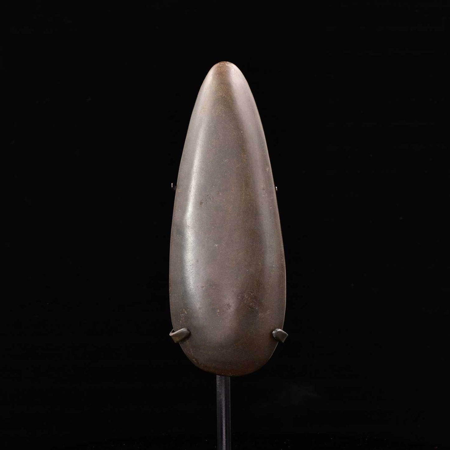 An Olmec Greenstone Celt, Early Formative Period, ca. 1150 to 550 BCE.