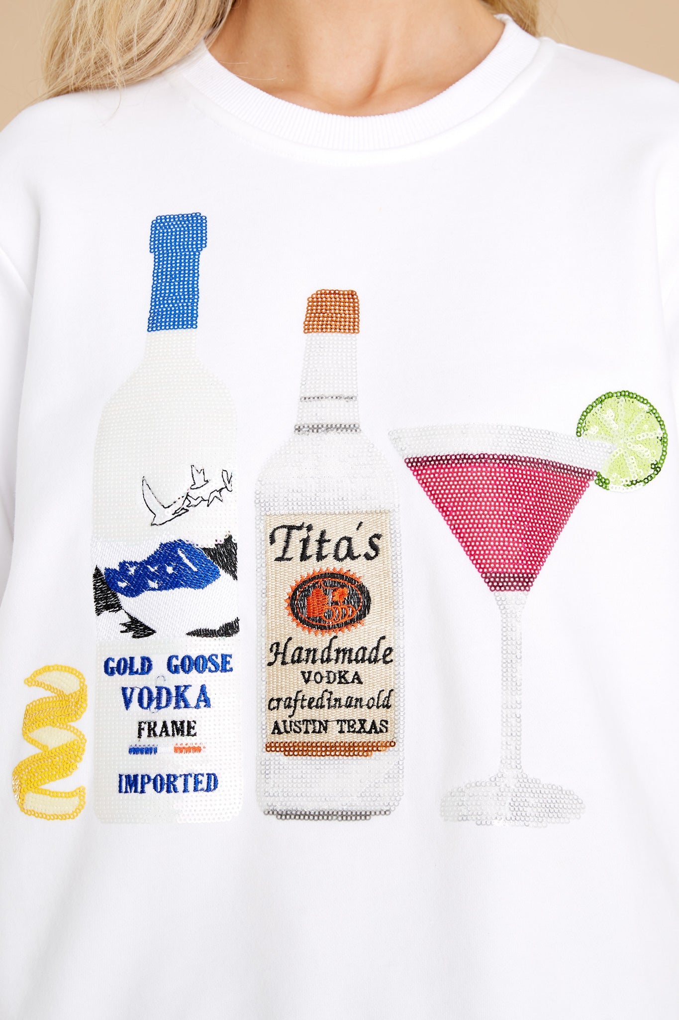 Vodka White Sweatshirt