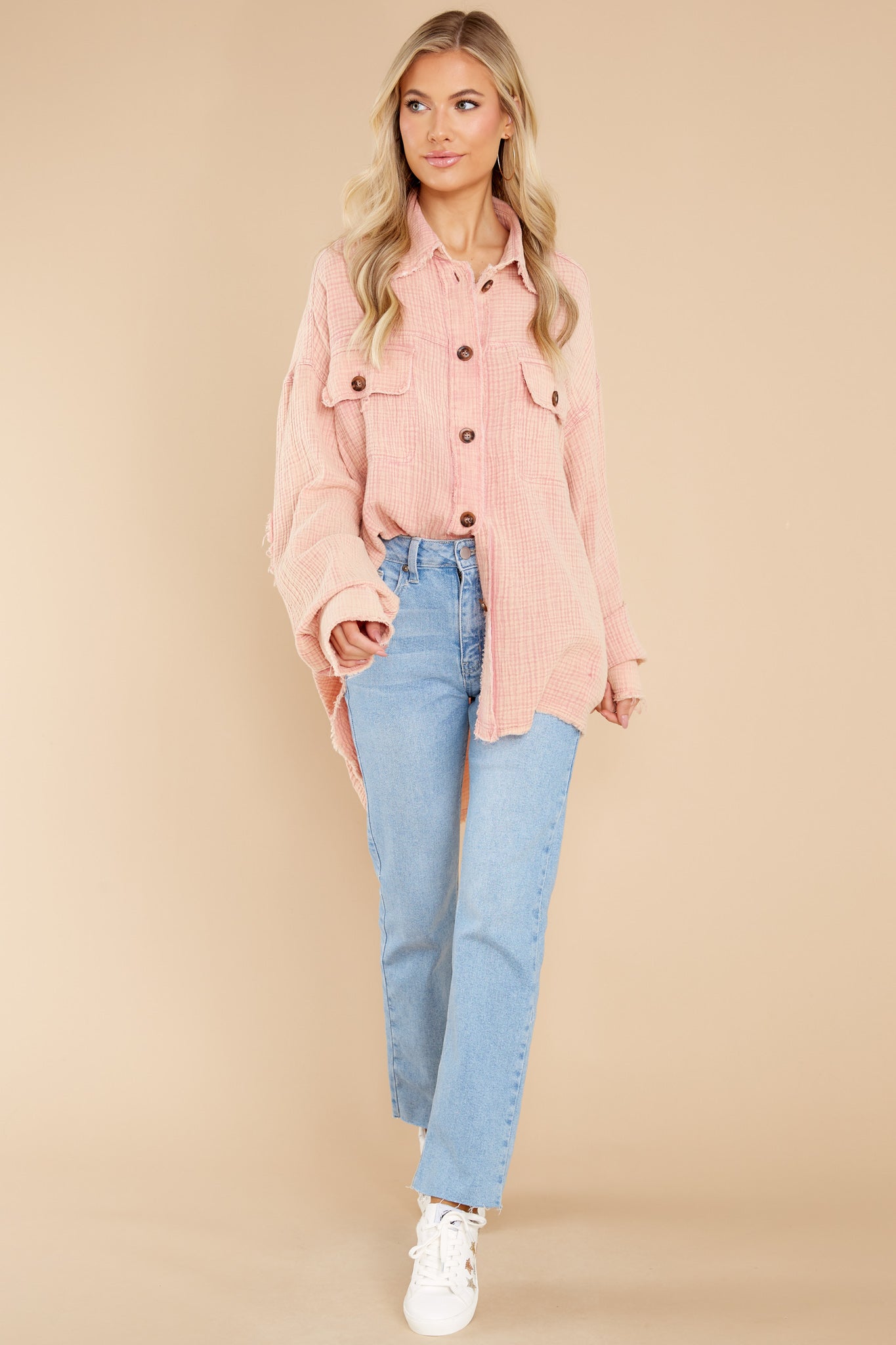 Wild And Free Dusty Rose Top