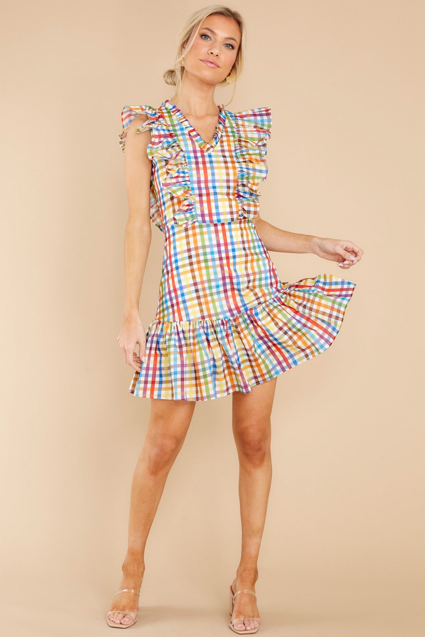 Dolly Rainbow Check Dress
