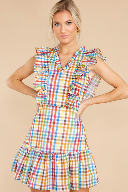 Dolly Rainbow Check Dress