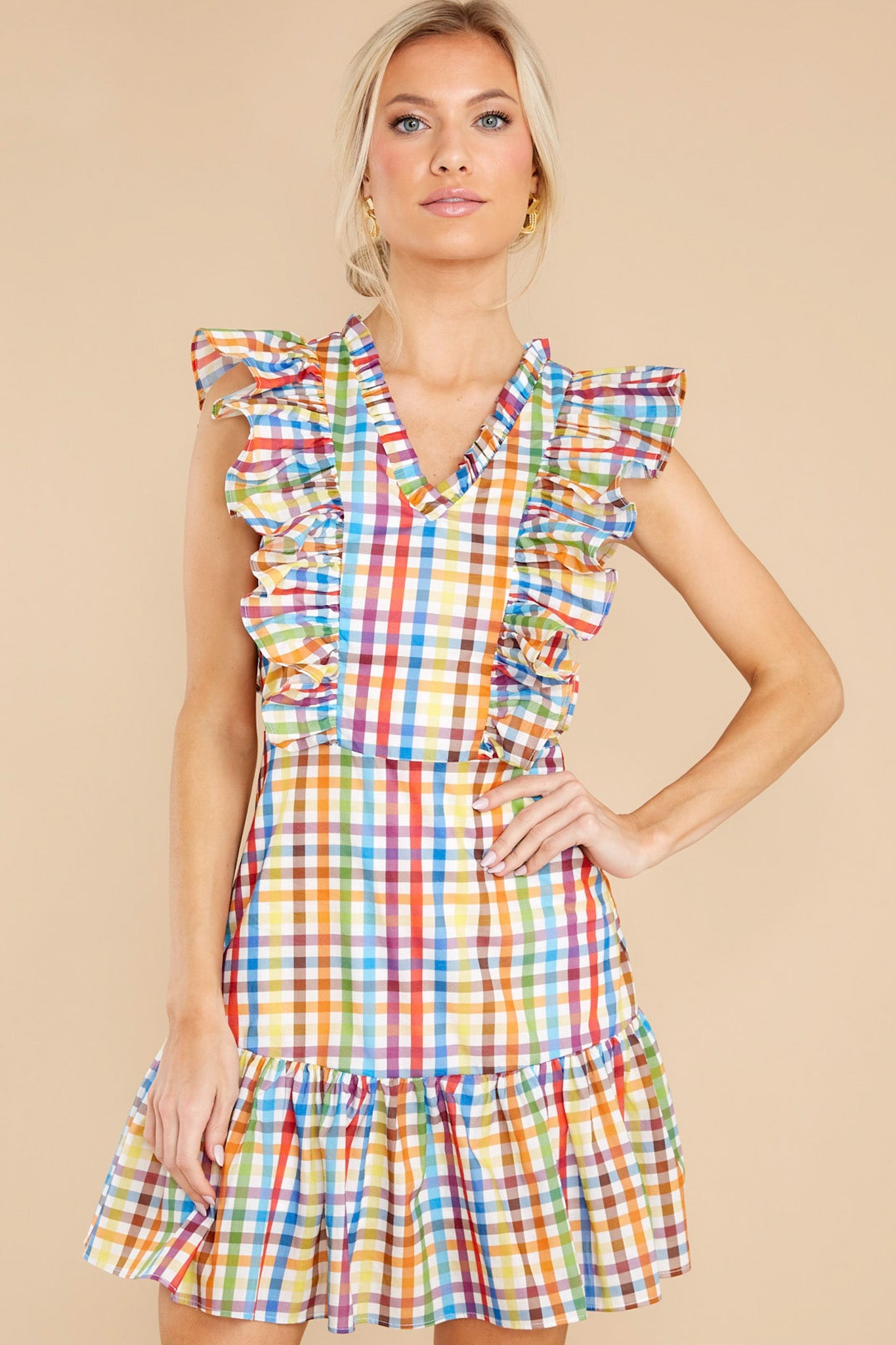 Dolly Rainbow Check Dress