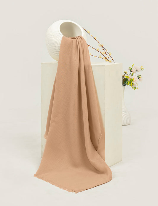 Plain Lawn Hijabs - Apricot