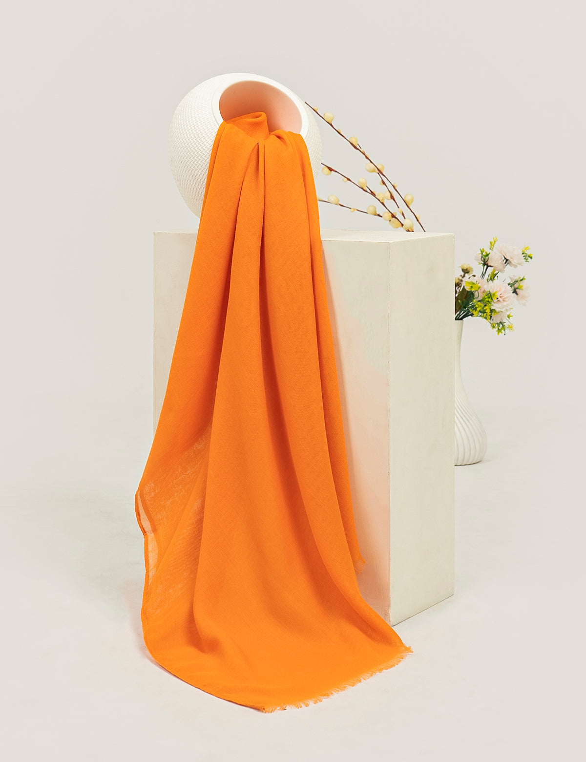 Plain Lawn Hijabs - Orange