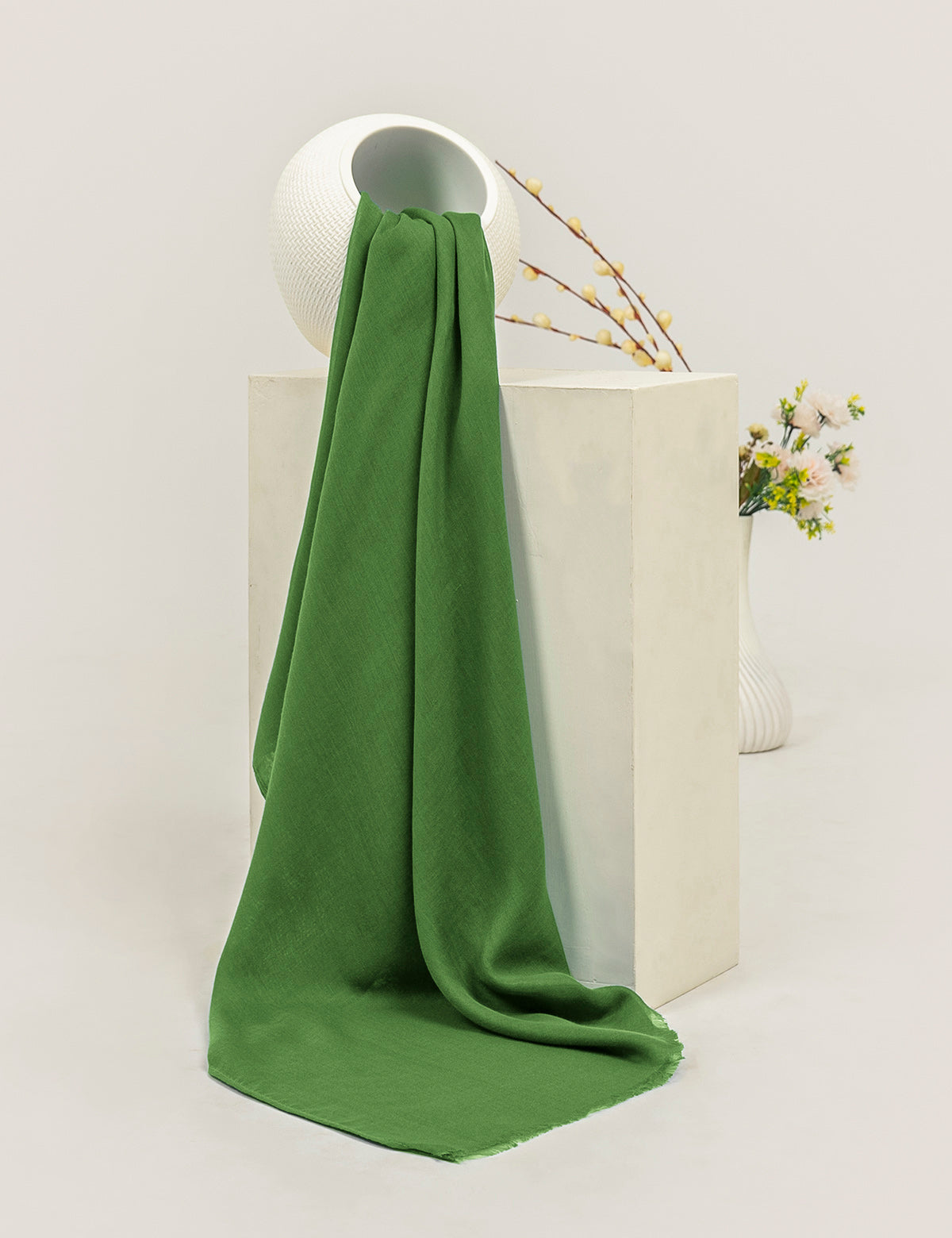 Plain Lawn Hijabs - Green