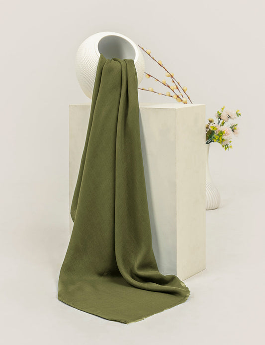 Plain Lawn Hijabs - Olive