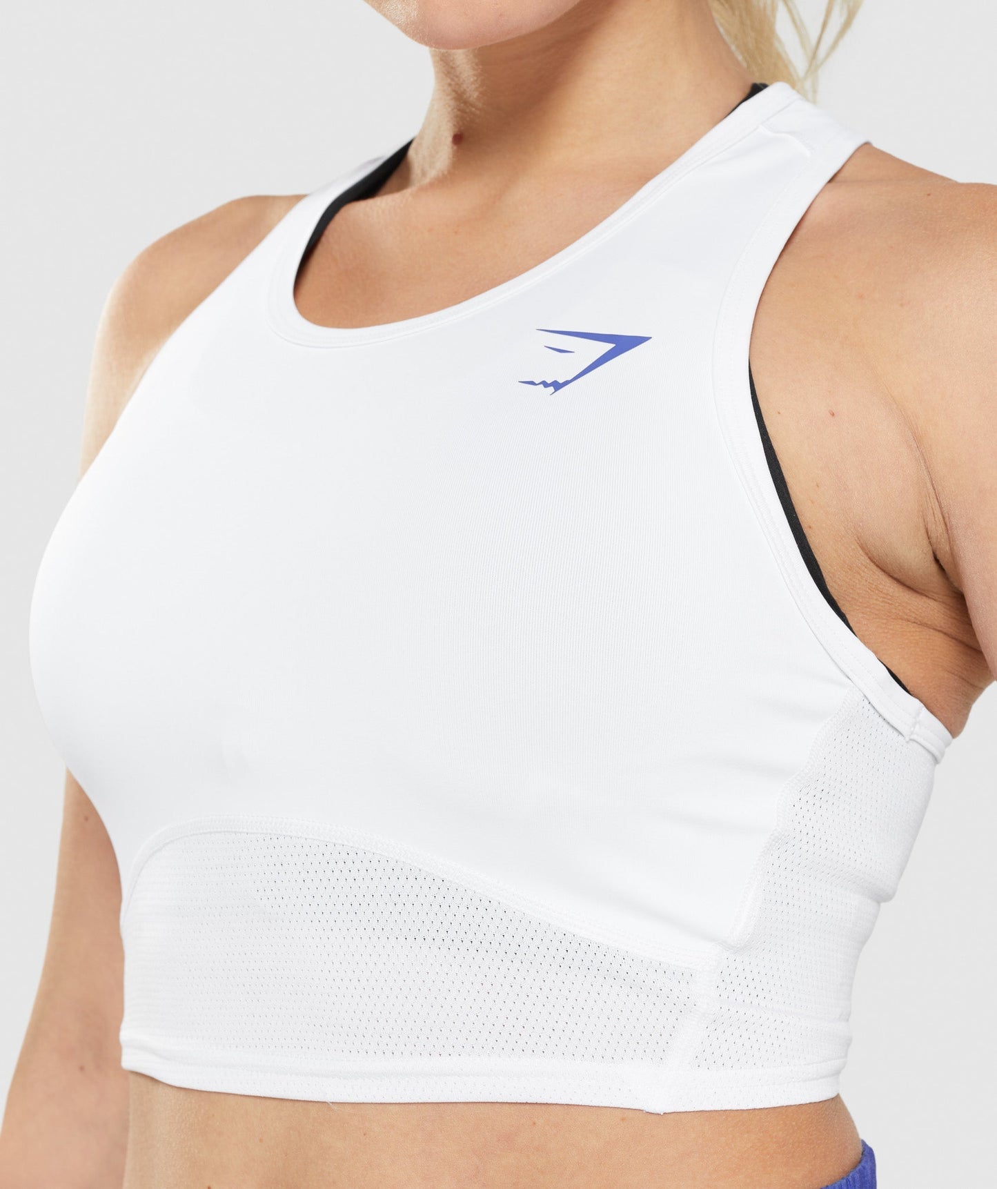 Gymshark Pulse Crop Tank - White