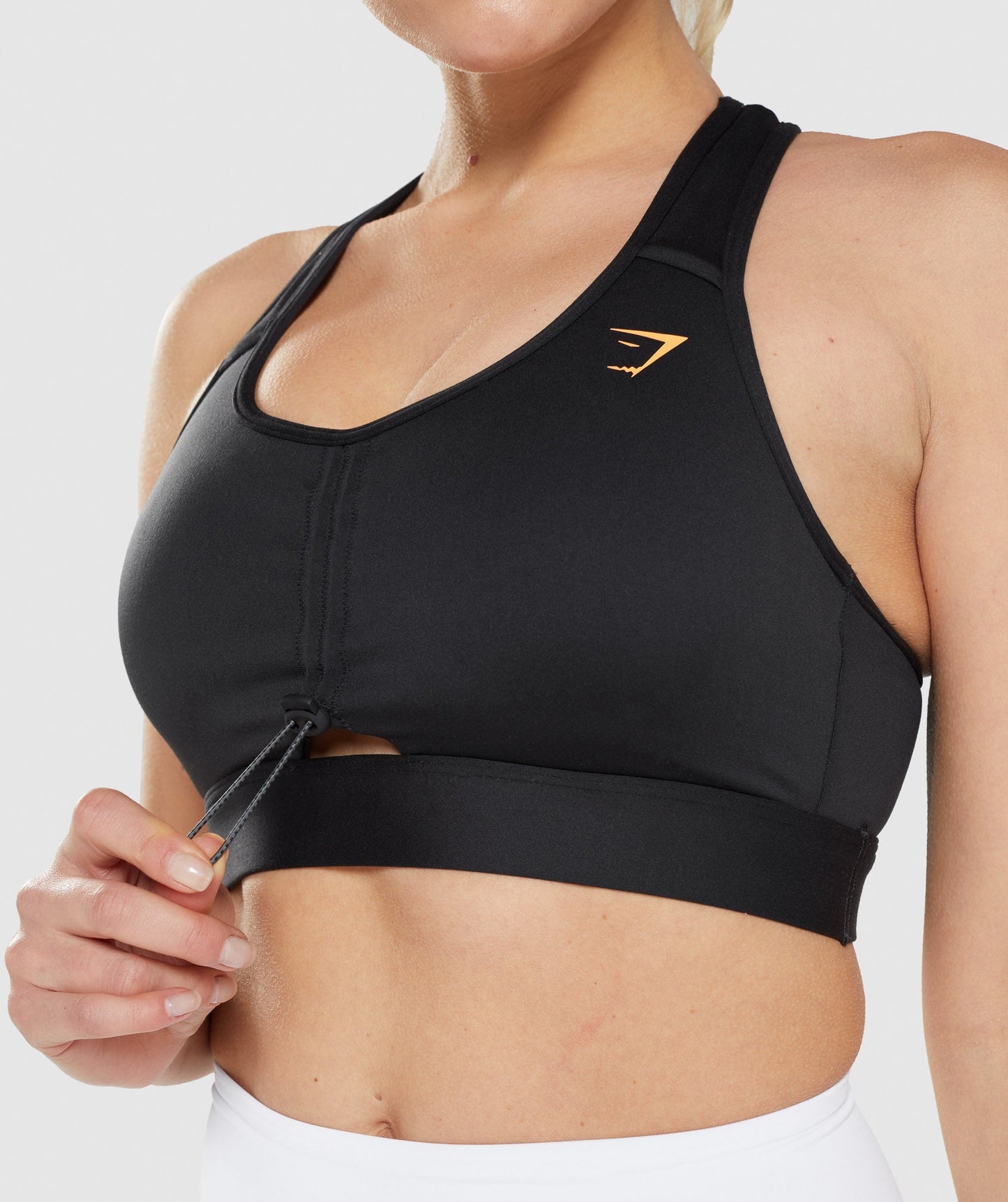 Gymshark Pulse Sports Bra - Black/Apricot Orange