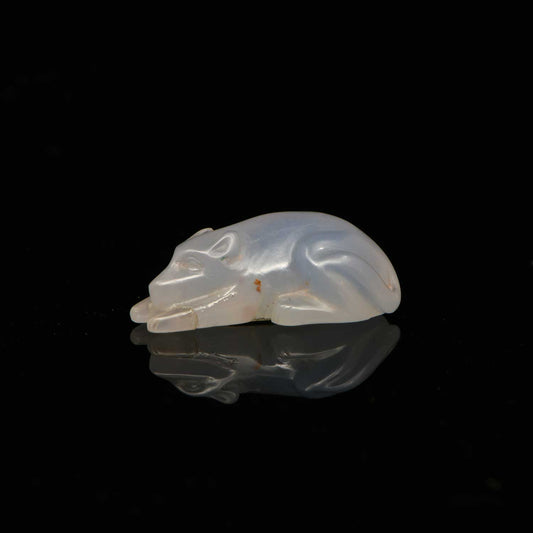 A Roman Chalcedony Dog, Roman Imperial Period, ca. 1st Century CE