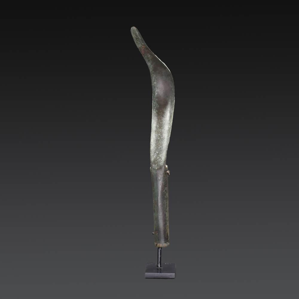 A decorated Roman Bronze Strigil, ca. 1st -2nd century CE