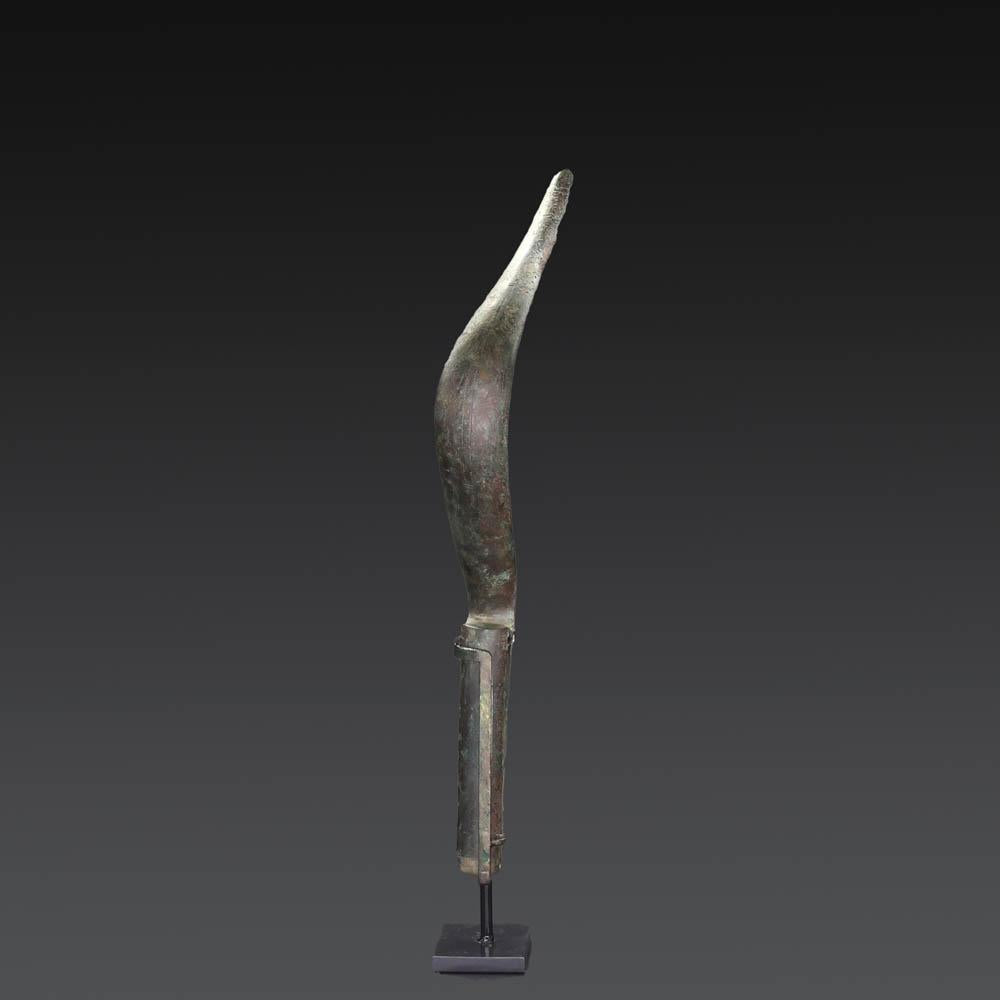 A decorated Roman Bronze Strigil, ca. 1st -2nd century CE