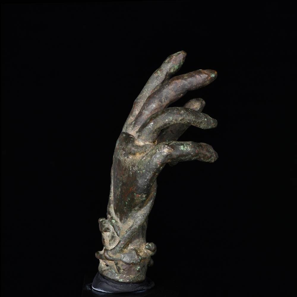 A Roman Bronze hand of Sabazios, Roman Imperial Period, ca. 2nd - 3rd century CE