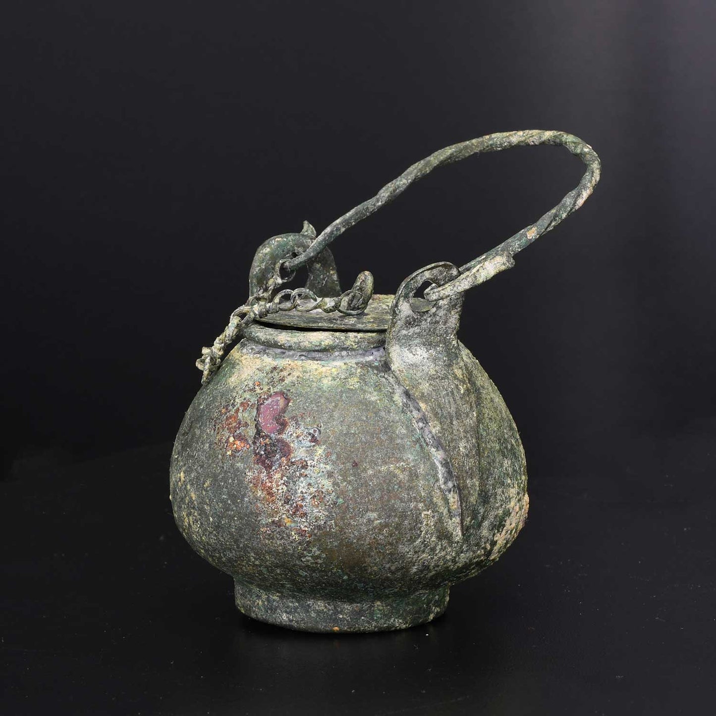 A Roman Bronze Aryballos, ca. 1st - 2nd century CE