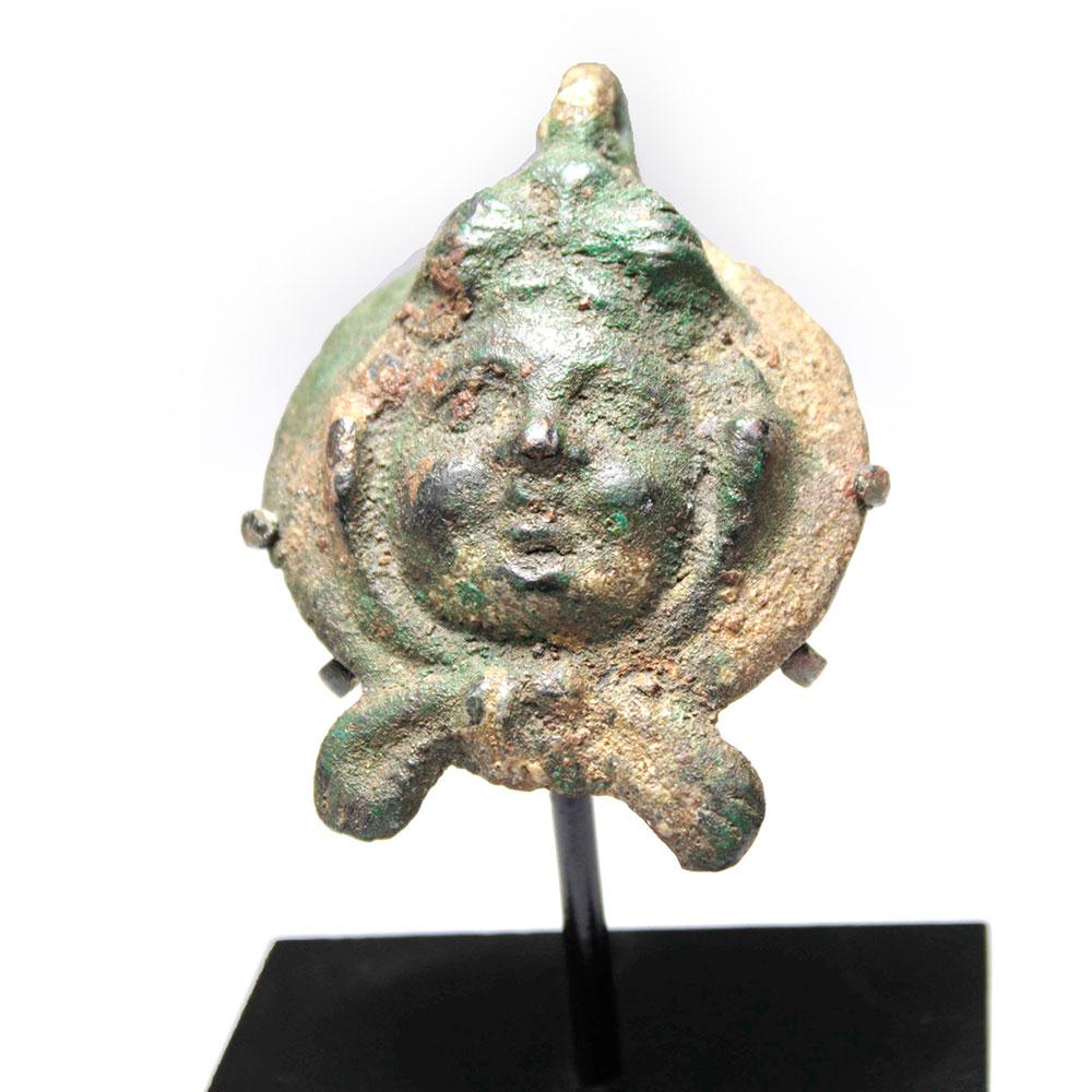 A Roman Bacchanalia Male Applique Head, ca 1st - 2nd century CE