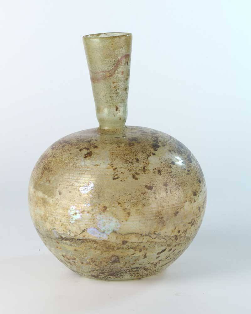 A Roman Glass Funnel Flask, ca 1st century CE