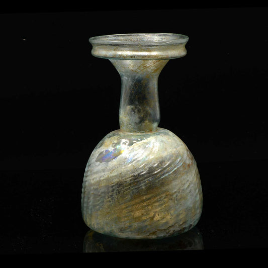 A Roman Swirled Glass Sprinkler Flask, 4th Century CE